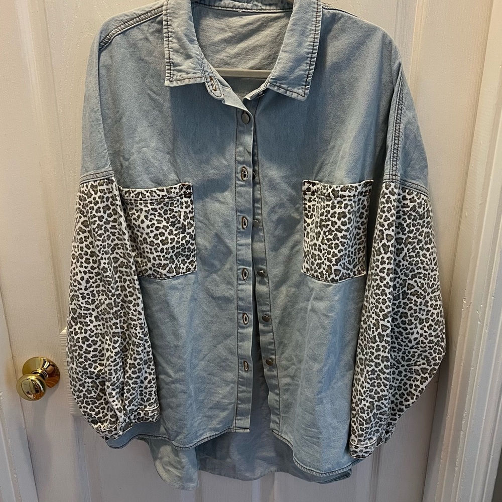 2XL Oversized Denim Shacket